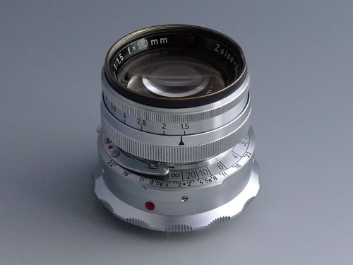 マウント取り付け済みのSonnar 50mm F1.5