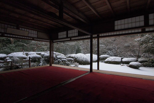 詩仙堂の雪景色