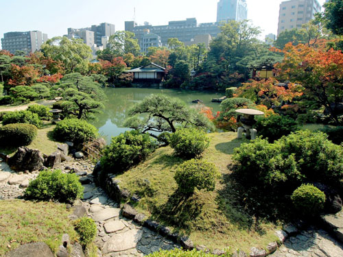 相楽園　遠景