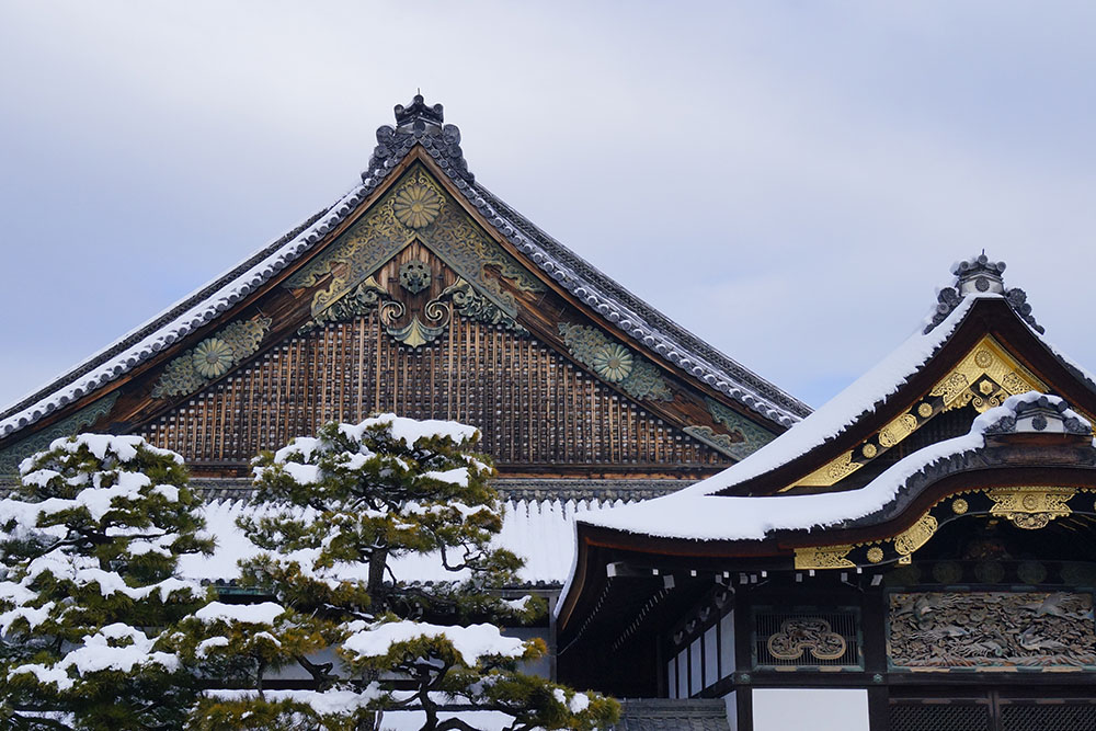 二条城の雪景色