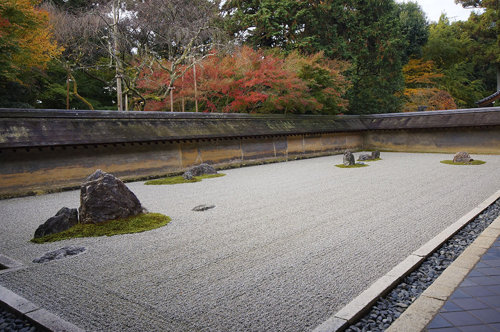 龍安寺 石庭の紅葉