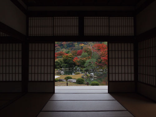 天龍寺　書院から見た曹源池庭園